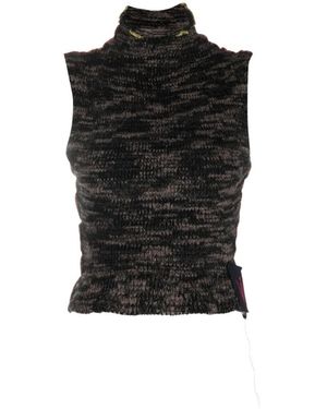 VITELLI Tops ,Grijs ,Cosmic Crop Top - Zwart