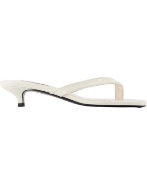 TOTEME Schoenen ,Wit ,Leer Sandalen Met Hoge Hak