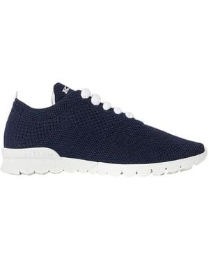 Kiton Donkerblauwe Gebreide Sneakers