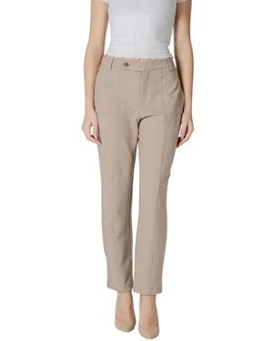 Street One Straight Trousers - Natural