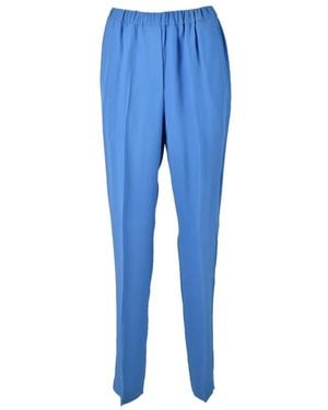 Grifoni Pantalones Elegantes De Acetato Viscosa, Mujer, Talla - Azul