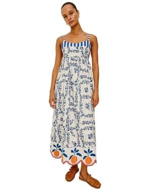 Rails Kleedjes ,Veelkleurig ,Katoen Lexie Maxi Jurk - Blauw