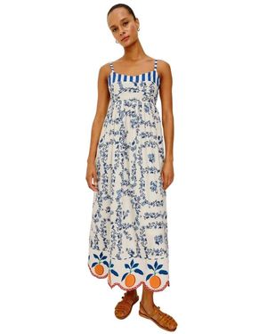 Rails Kleedjes ,Veelkleurig ,Katoen Lexie Maxi Jurk - Blauw
