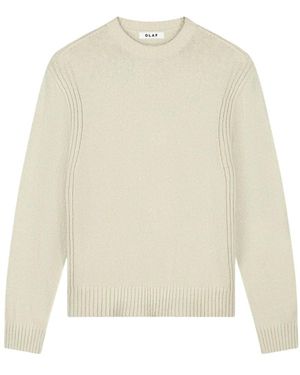 OLAF HUSSEIN Round-Neck Knitwear - Bianco