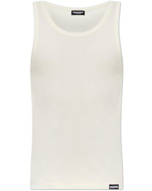 DSquared² Tops ,Katoen Crème Lingerie Top - Wit