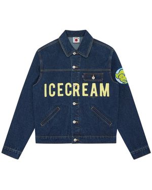 ICECREAM Cowboy Denim Trucker Jas - Blauw