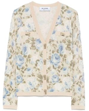 Blugirl Blumarine Rosa und gold pullover - Weiß