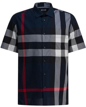 Burberry Short Sleeve Shirts - Blue