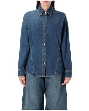 Alaïa Denim Shirts - Azul