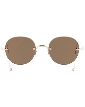 Thom Browne Accessoires ,Wit ,Rimless Oversized - Bruin