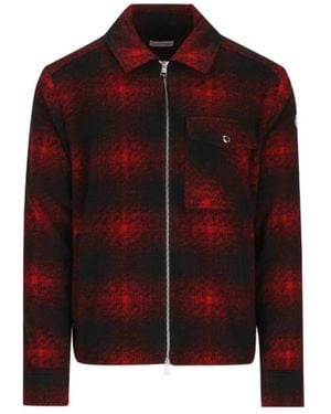 Moncler Hemdjacke Mit Logo-Patch - Rot