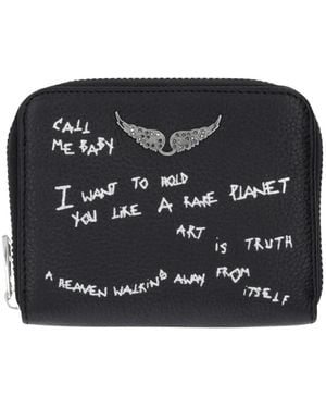 Zadig & Voltaire Mini Zv Grained Graffiti - Schwarz