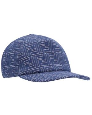 Fendi Accessoires ,Blauw ,Denim Denim Baseball Cap