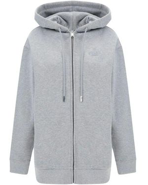 Fendi Zip-Up Hoodie Relaxed Fit - Grau