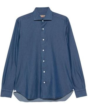 Barba Napoli Dandy Life Denimhemd - Blau