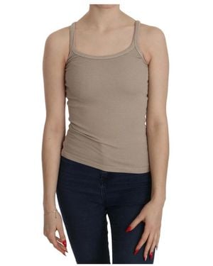 Pink Memories Sleeveless Tops - Gray