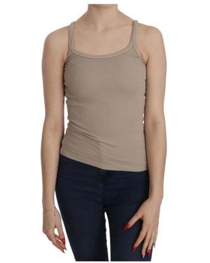 Pink Memories Sleeveless Tops - Grey