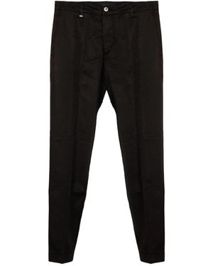 Fay Broeken ,Zwart ,Katoen Slim-Fit Chino's