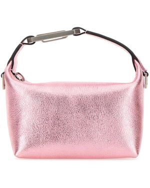 Eera Tassen ,Roze ,Leer Roze Leren Moonbag Handtas