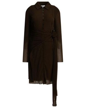 Ganni Wickel-Hemdblusenkleid - Schwarz