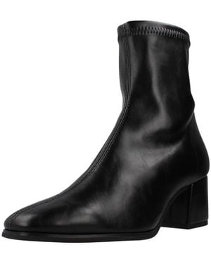 Miss Elastic Heeled Boots - Negro