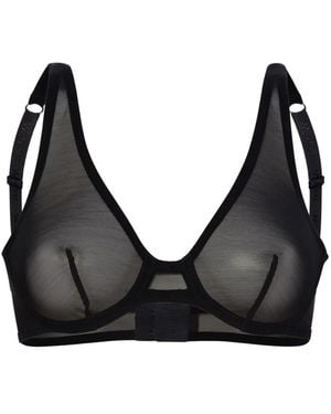 Wolford Ondergoed ,Zwart ,Wol Bonded To Tulle Skin Bra