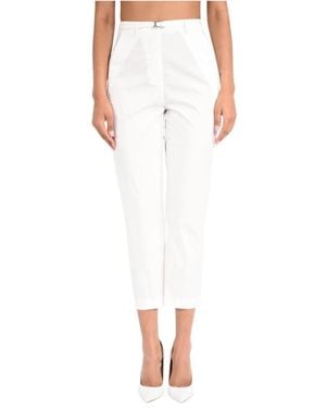 Patrizia Pepe Cropped Trousers - White