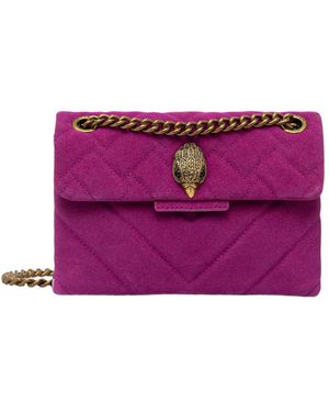 Kurt Geiger Adelaarskop Suede Schoudertas - Paars