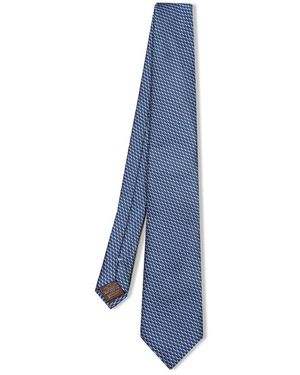 Canali Accessoires ,Blauw ,Geometrische Zijden Das