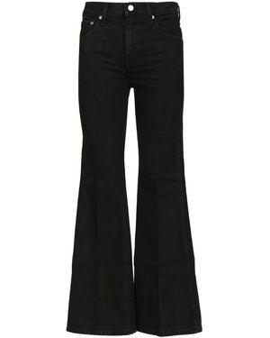 KHAITE Clara Cropped-Flare Jeans - Schwarz