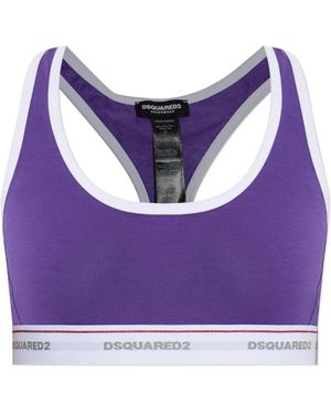 DSquared² Lingerie Top Met Logo - Paars