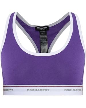 DSquared² Lingerie Top Mit Logo - Lila
