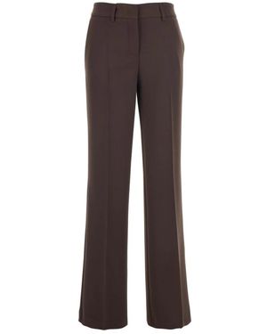 Plain Wijde Broek - Bruin