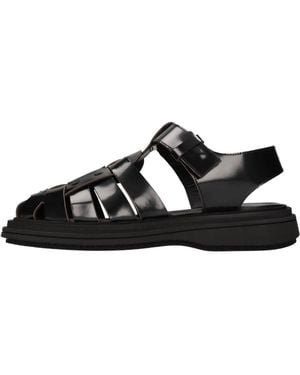 THE ANTIPODE Flat Sandals - Black