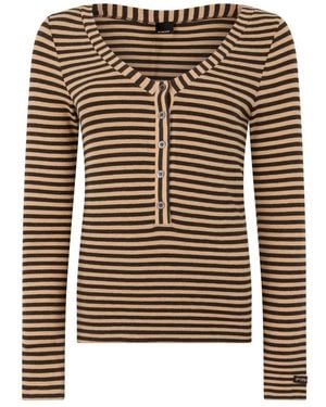 Pinko V-Neck Knitwear - Marrone