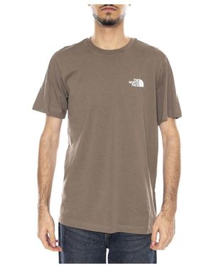 The North Face Fitness ,Bruin ,Katoen Simple Dome T-Shirt - Grijs