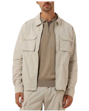 Pure Path Overshirt Mit Reißverschluss Und Brusttaschen - Natur