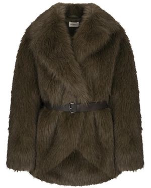 P.A.R.O.S.H. Jassen ,Groen ,Polyester Groene Polyester Jas Voor Vrouwen
