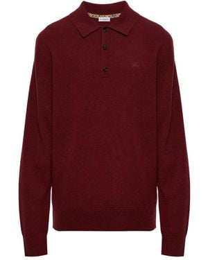 Burberry Tops ,Rood ,Kasjmier Carson Cashmere Polo