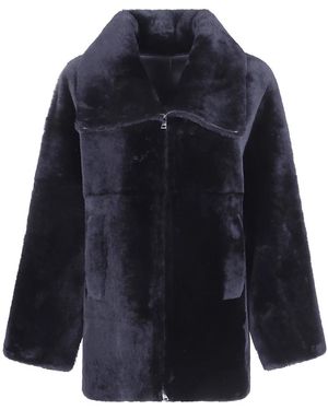 Blancha Faux Fur & Shearling Jackets - Bleu