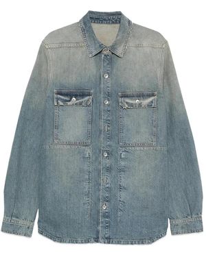 Rick Owens Denim Outershirt Jacket - Blauw