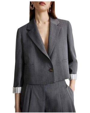 Marella Jassen ,Grijs ,Wol Mlsghiro Blazer - Zwart