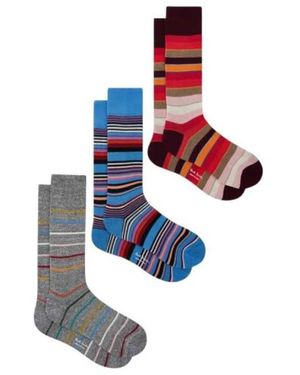 Paul Smith 3-Pack Sokken - Blauw
