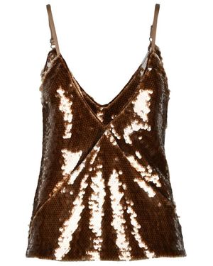 FEDERICA TOSI Sleeveless Tops - Brown