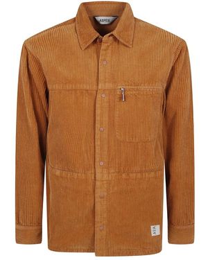 Aspesi Overhemden ,Oranje ,Katoen Flatter Shirt - Bruin