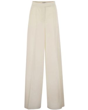 Max Mara Broeken ,Wit ,Wide Broeken