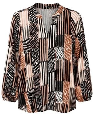 2-Biz Overhemden ,Veelkleurig ,Blouse - Zwart