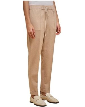 Liviana Conti Straight Trousers - Natural