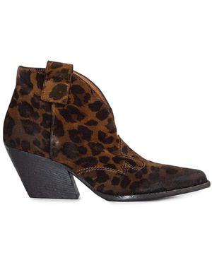 Elena Iachi Cowboy & Biker Boots - Brown