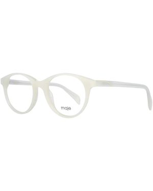 Maje Accessoires ,Wit ,Rond Acetaat Montuur - Metallic